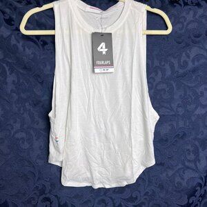 NWT Fourlaps Curve Tank in White - Small